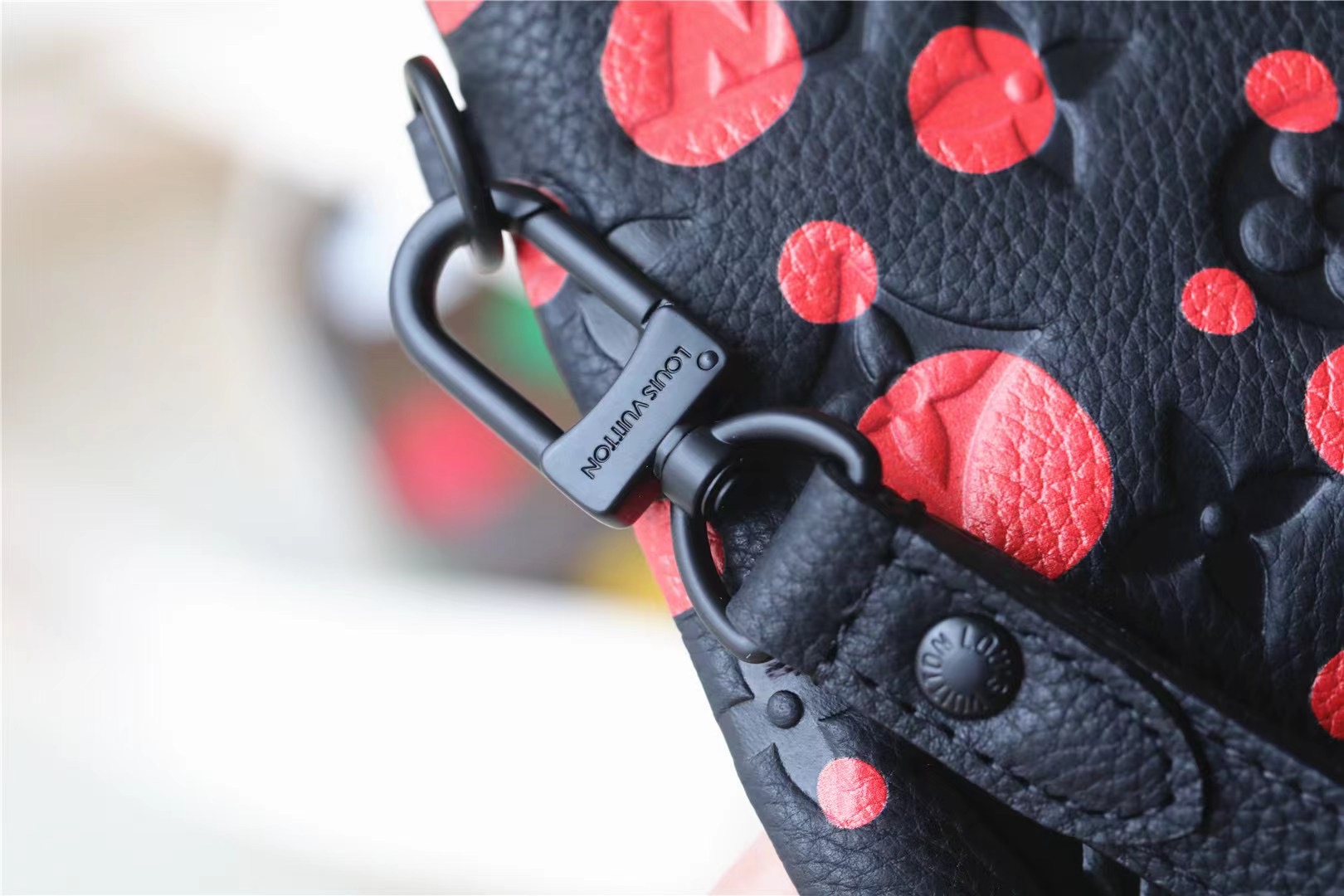 Louis Vuitton LVxYK Pochette To Go Monogram Pattern Black By Yayoi Kusama For Men 11.8in/30cm