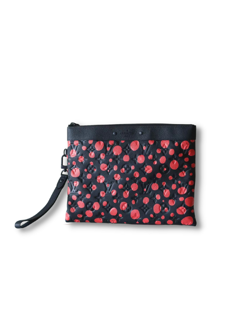 Louis Vuitton LVxYK Pochette To Go Monogram Pattern Black By Yayoi Kusama For Men 11.8in/30cm
