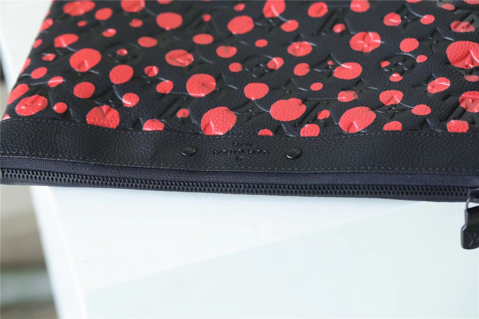 Louis Vuitton LVxYK Pochette To Go Monogram Pattern Black By Yayoi Kusama For Men 11.8in/30cm