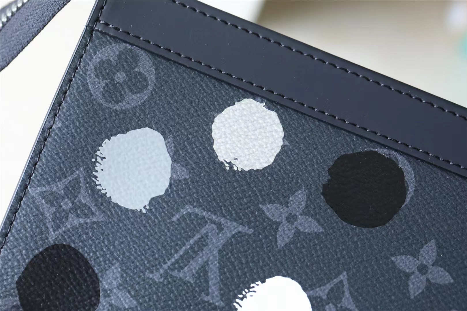 Louis Vuitton LVxYK Pochette Voyage Wallet Monogram Eclipse Canvas Black For Men 10.6in/27cm
