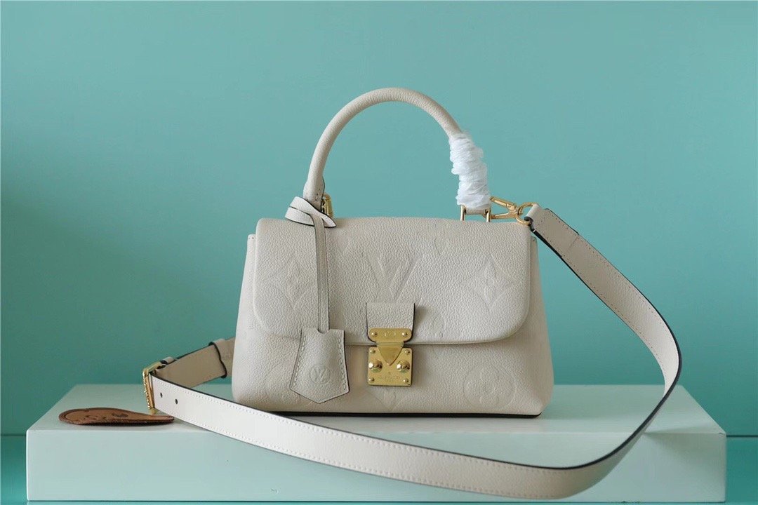 Louis Vuitton Madeleine BB Monogram Empreinte Creme Beige For Women, Women’s Handbags, Shoulder and Crossbody Bags 9.4in/24cm