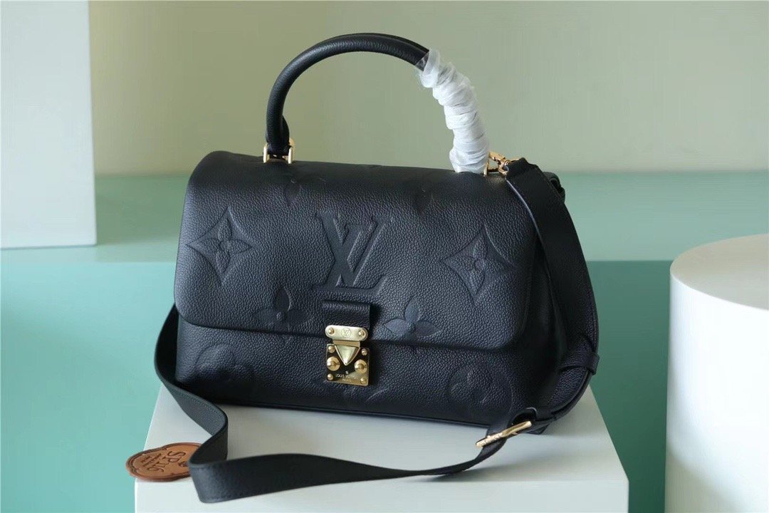 Louis Vuitton Madeleine MM Monogram Empreinte Black For Women, Women’s Handbags, Shoulder and Crossbody Bags 11.8in/30cm