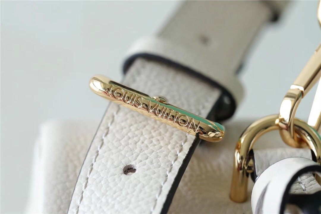 Louis Vuitton Madeleine MM Monogram Empreinte Creme Beige For Women, Women’s Handbags, Shoulder and Crossbody Bags 11.8in/30cm LV