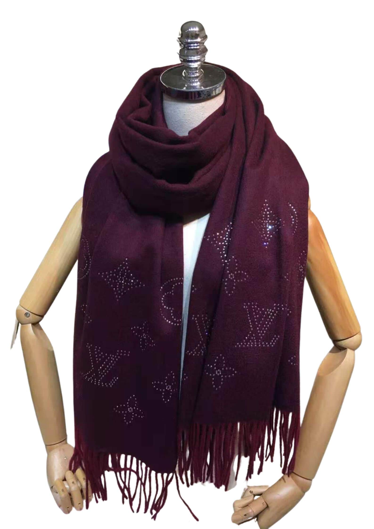 Louis Vuitton Mahina Flight Mode Scarf Burgundy For Women