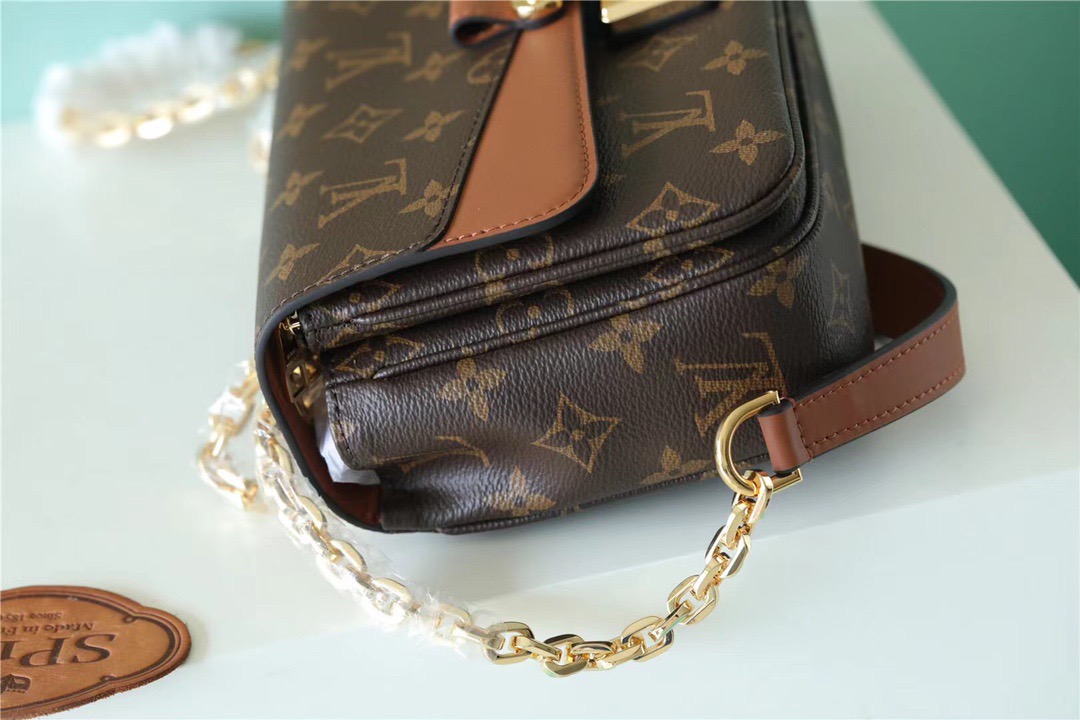Louis Vuitton Marceau Monogram Canvas Caramel Brown For Women, Women’s Handbags, Shoulder and Crossbody Bags 9.6in/24.5cm