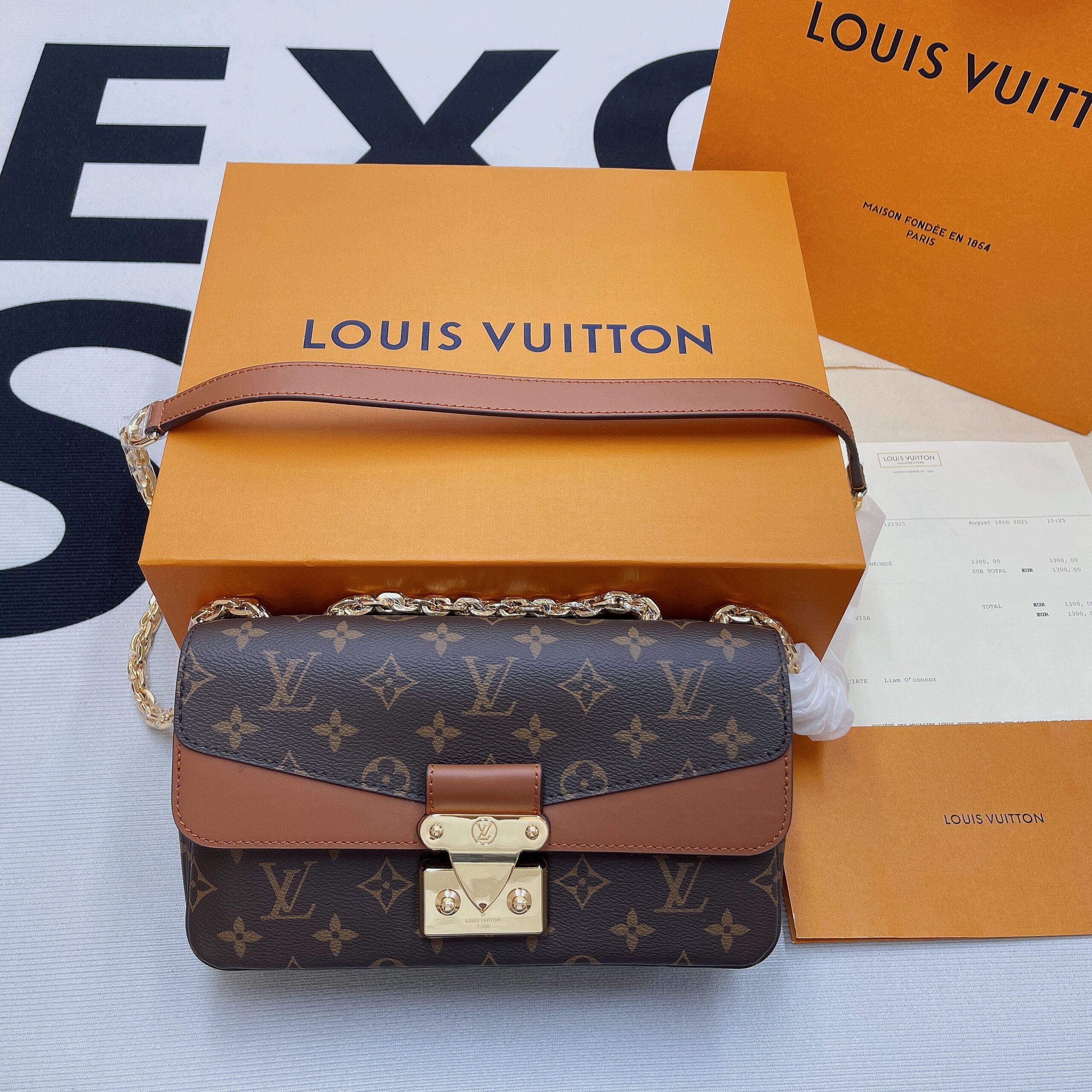 Louis Vuitton Marceau Monogram Canvas Caramel Brown For Women, Women’s Handbags, Shoulder and Crossbody Bags 9.6in/24.5cm