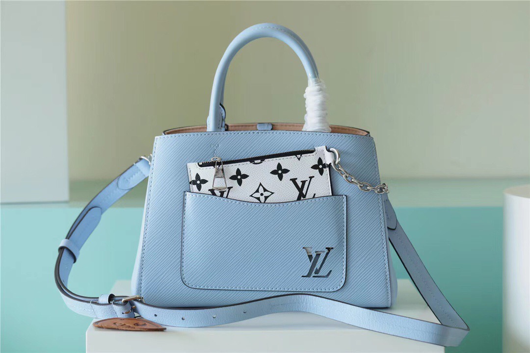 Louis Vuitton Marelle Epi Bleu Nuage Blue For Women, Women’s Handbags, Shoulder And Crossbody Bags 9.8in/25cm