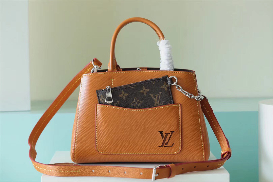 Louis Vuitton Marelle Epi Caramel Brown For Women, Women’s Handbags, Shoulder And Crossbody Bags 9.8in/25cm LV 