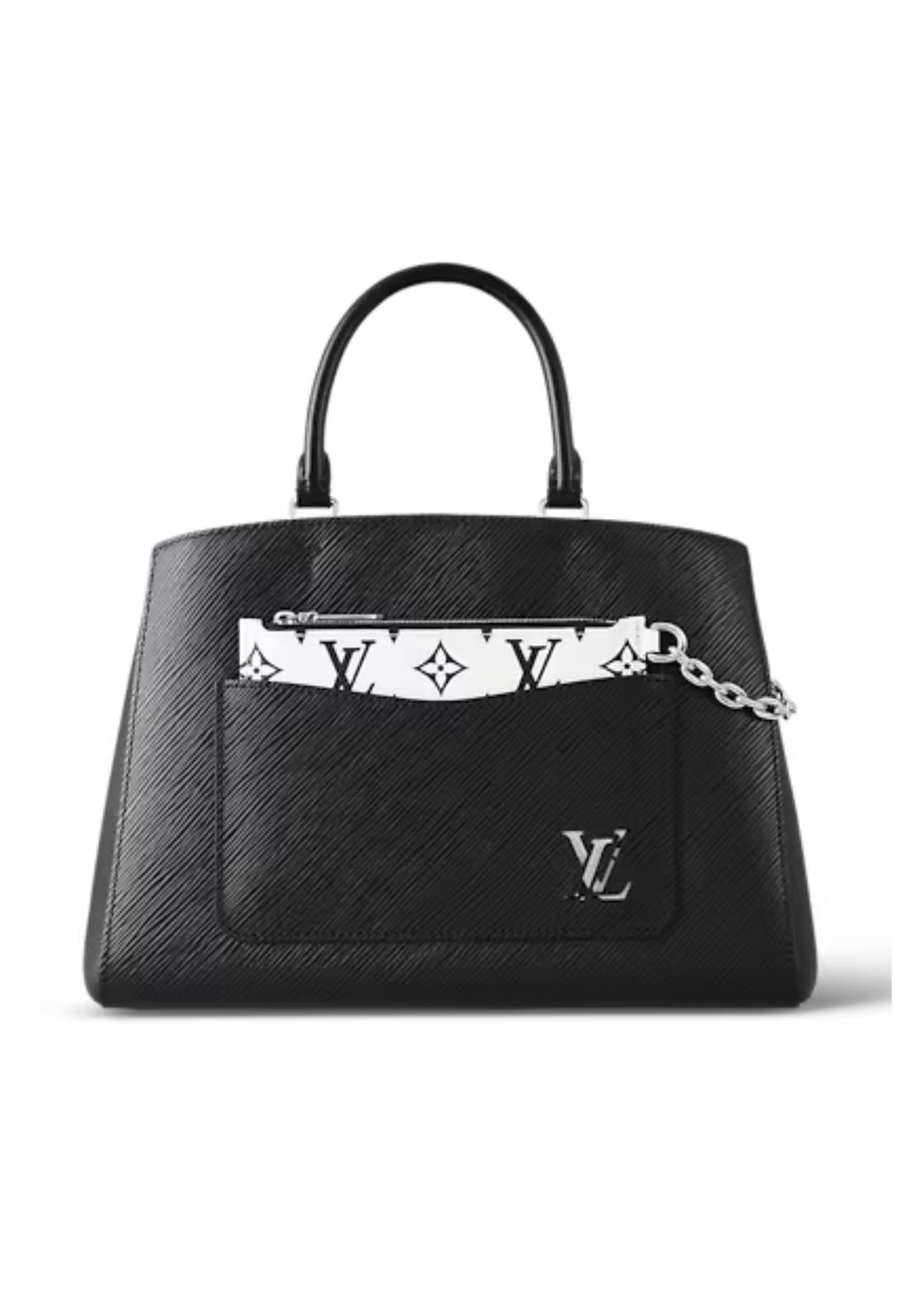 Louis Vuitton Marelle Tote MM Epi Black/Brown For Women 11.8in/30cm