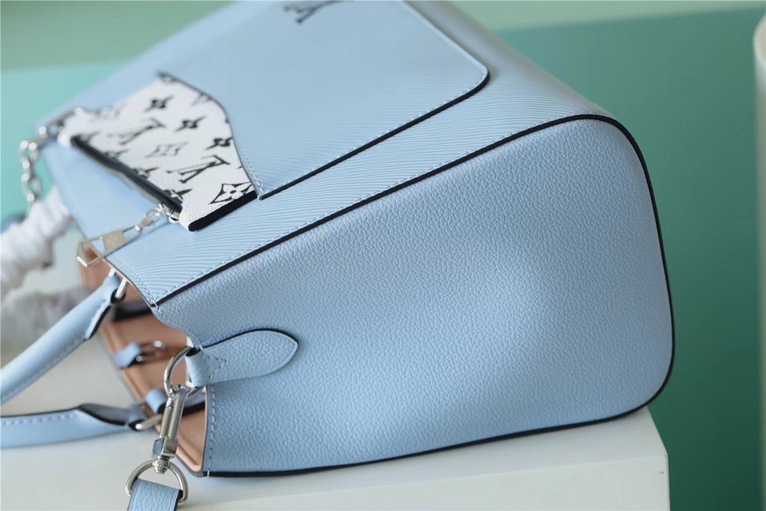 Louis Vuitton Marelle Tote MM Epi Bleu Nuage Blue For Women, Women’s Handbags, Shoulder And Crossbody Bags 11.8in/30cm LV 
