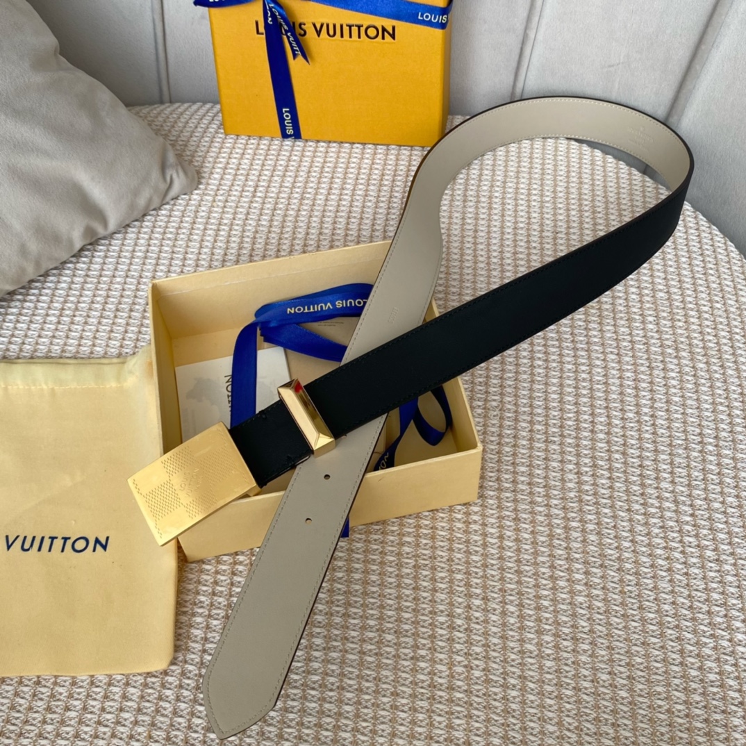 Louis Vuitton Metropole LV Belt Black LV Women Belt