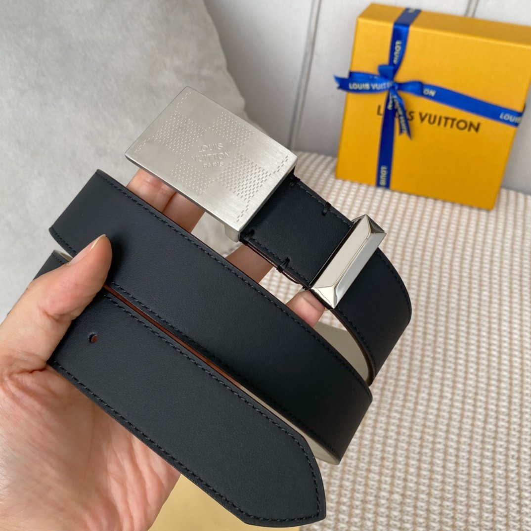Louis Vuitton Metropole LV Belt Black LV Women Belt