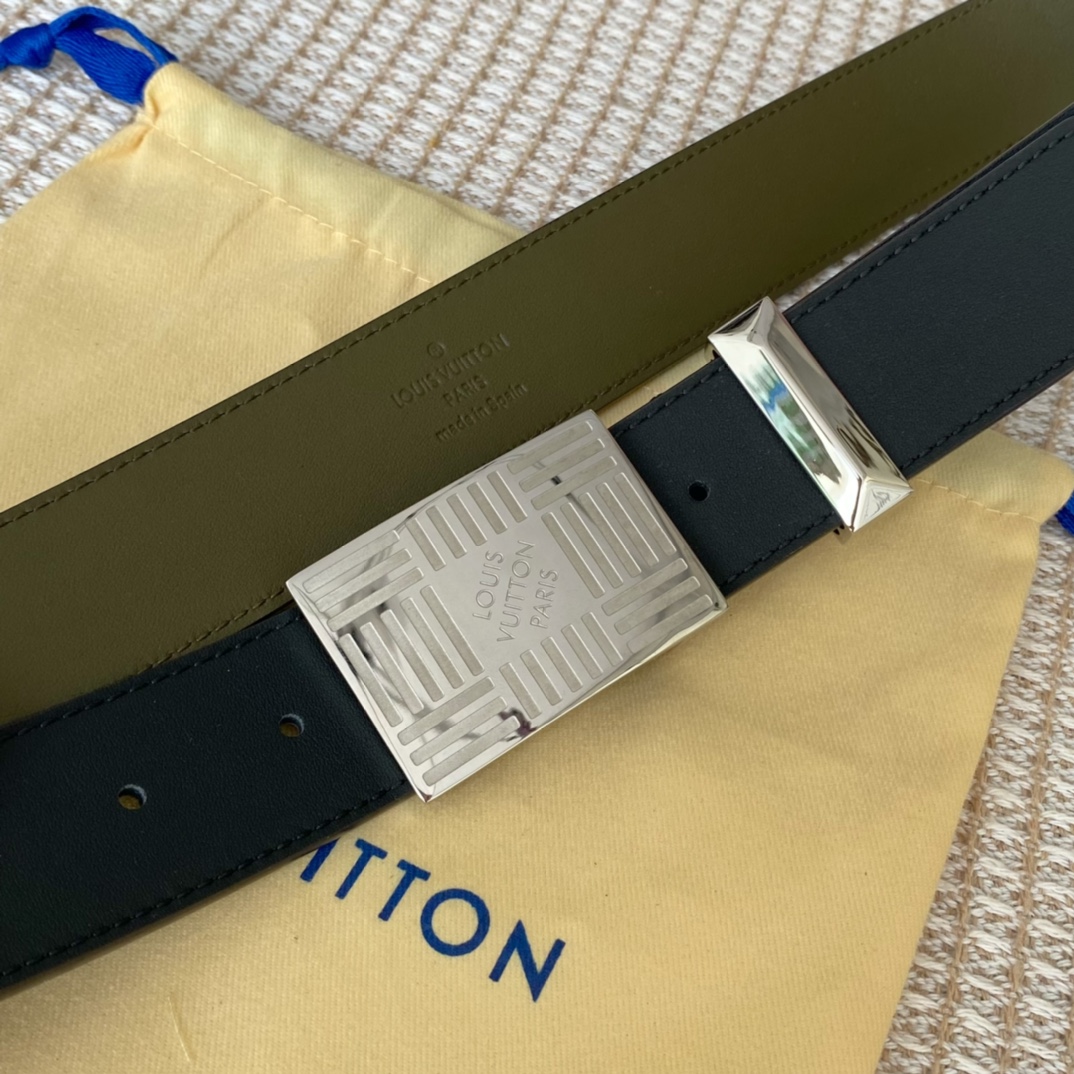 Louis Vuitton Metropole LV Belt Black LV Women Belt
