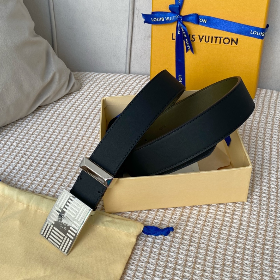 Louis Vuitton Metropole LV Belt Black LV Women Belt