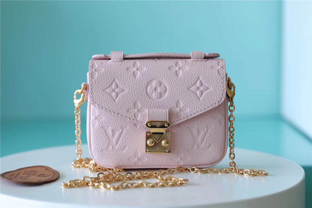 Louis Vuitton Micro Metis Monogram Empreinte Pink For Women, Women’s Handbags, Shoulder And Crossbody Bags 5.5in/14cm