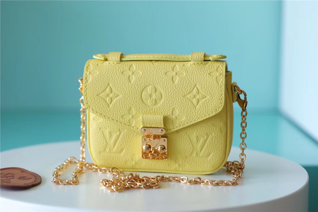Louis Vuitton Micro Metis Monogram Empreinte Yellow For Women, Women’s Handbags, Shoulder And Crossbody Bags 5.5in/14cm