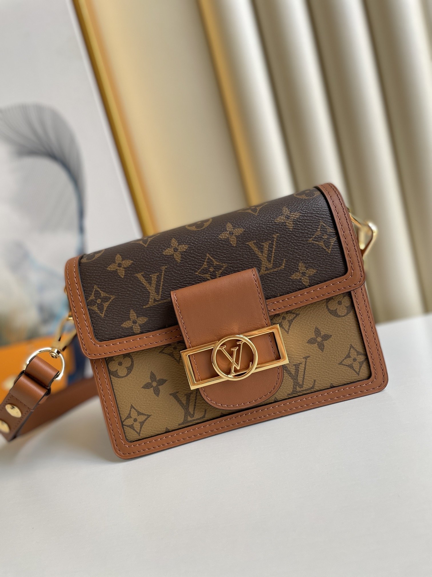Louis Vuitton Mini Dauphine Monogram And Monogram Reverse Canvas By Nicolas Ghesquière For Spring-Summer, For Women Women’s Handbags, Shoulder Bags 20cm