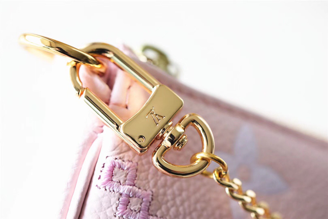 Louis Vuitton Mini Pochette Accessoires Monogram Empreinte Pink For Women, Women’s Handbags, Shoulder Bags And Crossbody Bags 6.1in/15.5cm LV