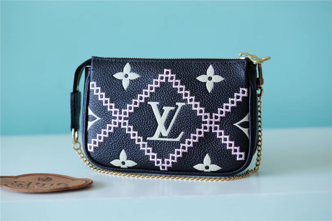 Louis Vuitton Mini Pochette Accessoires Monogram Empreinte White For Women, Women’s Handbags, Shoulder Bags And Crossbody Bags 6.1in/15.5cm LV 