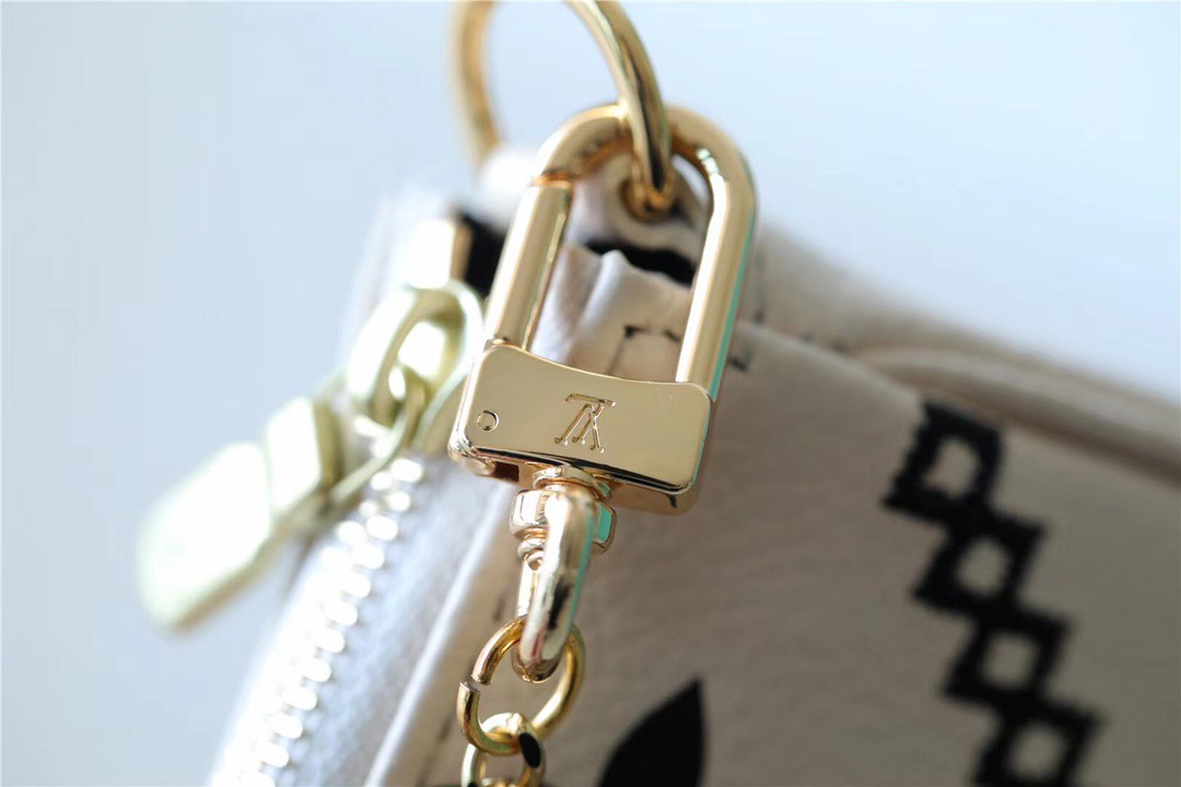 Louis Vuitton Mini Pochette Accessoires Monogram Empreinte White For Women, Women’s Handbags, Shoulder Bags And Crossbody Bags 6.1in/15.5cm LV 