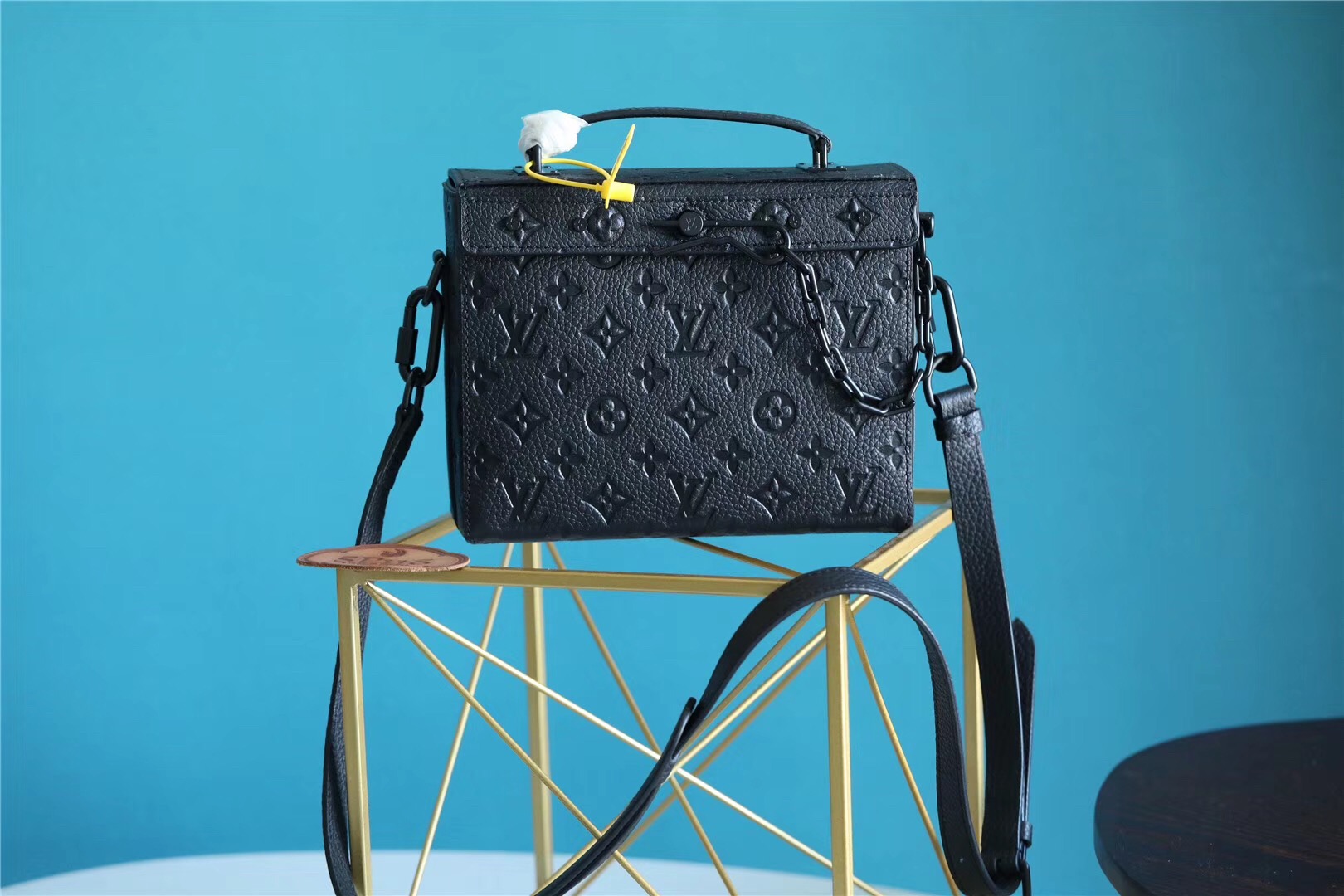 Louis Vuitton Mini Soft Trunk Box Taurillon Black For Men, Men’s Bags, Shoulder And Crossbody Bags 9.1in/23cm