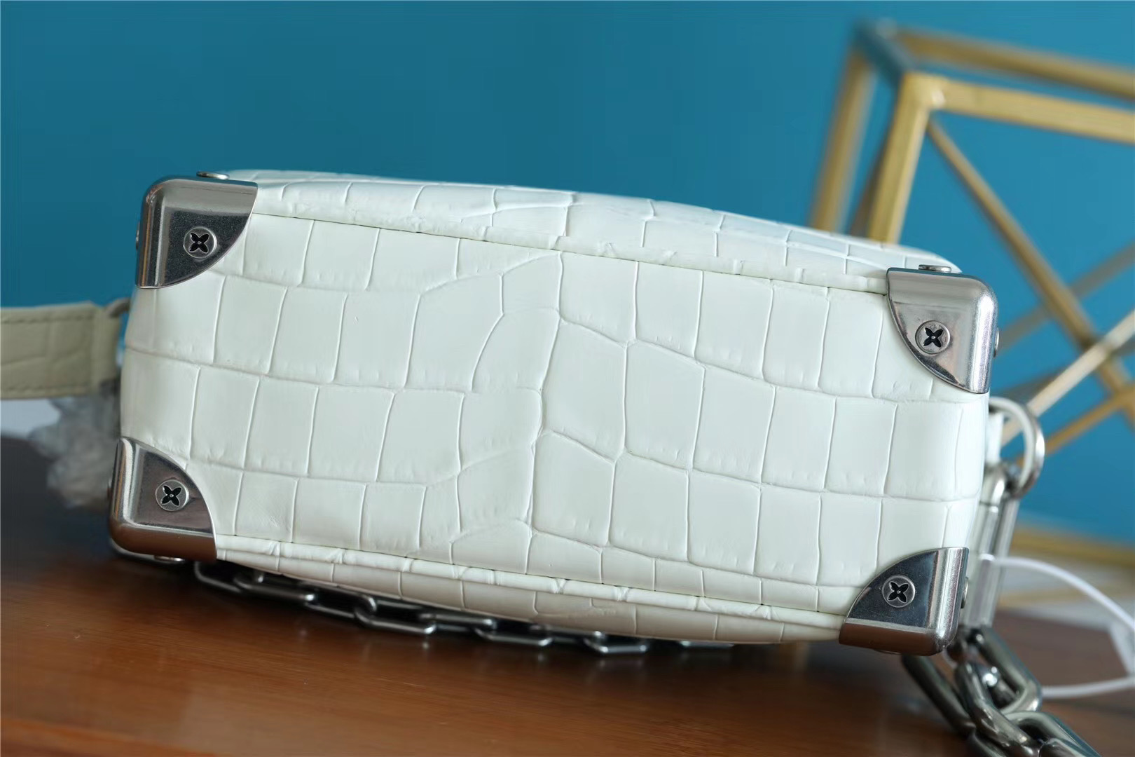Louis Vuitton Mini Soft Trunk Crocodilian White For Men, Men’s Bags, Shoulder And Crossbody Bags 7.2in/18.5cm