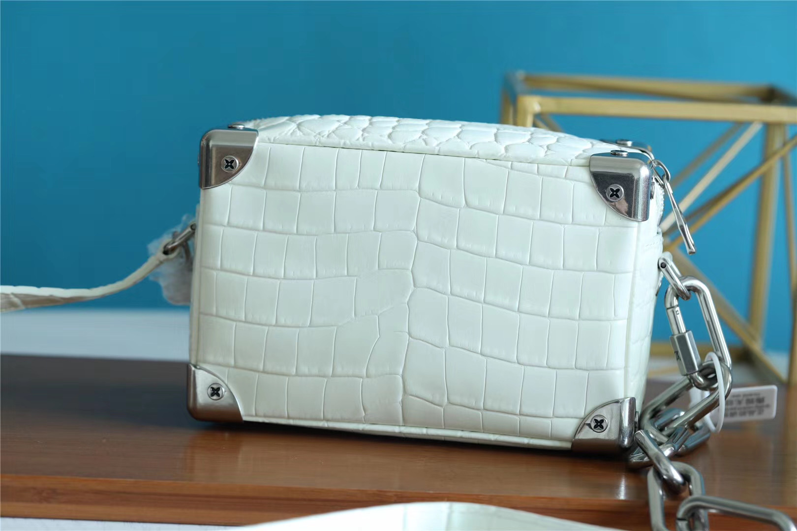 Louis Vuitton Mini Soft Trunk Crocodilian White For Men, Men’s Bags, Shoulder And Crossbody Bags 7.2in/18.5cm