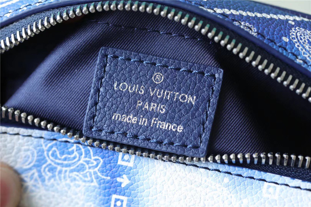 Louis Vuitton Mini Soft Trunk Monogram Bandana Blue For Men, Men’s Bags, Shoulder And Crossbody Bags 7.3in/18.5cm
