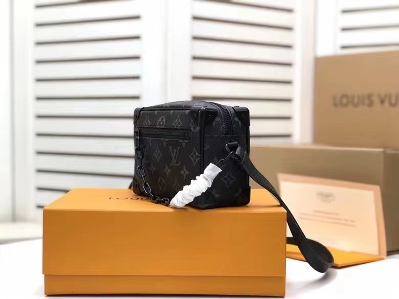 Louis Vuitton Mini Soft Trunk Monogram Eclipse Canvas By Virgil Abloh For Men, Men’s Bags, Shoulder And Crossbody Bags 7.3in/18.5cm
