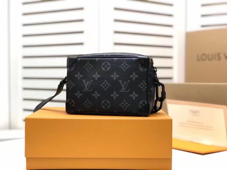Louis Vuitton Mini Soft Trunk Monogram Eclipse Canvas By Virgil Abloh For Men, Men’s Bags, Shoulder And Crossbody Bags 7.3in/18.5cm