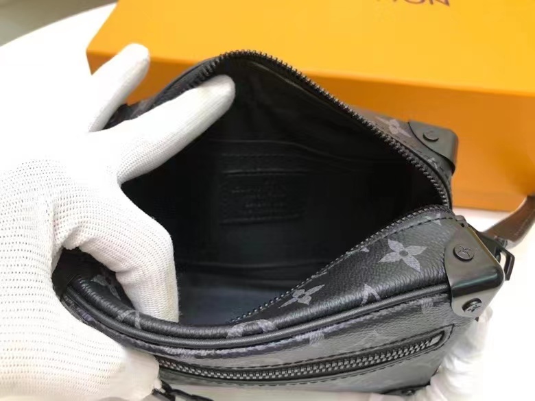 Louis Vuitton Mini Soft Trunk Monogram Eclipse Canvas By Virgil Abloh For Men, Men’s Bags, Shoulder And Crossbody Bags 7.3in/18.5cm