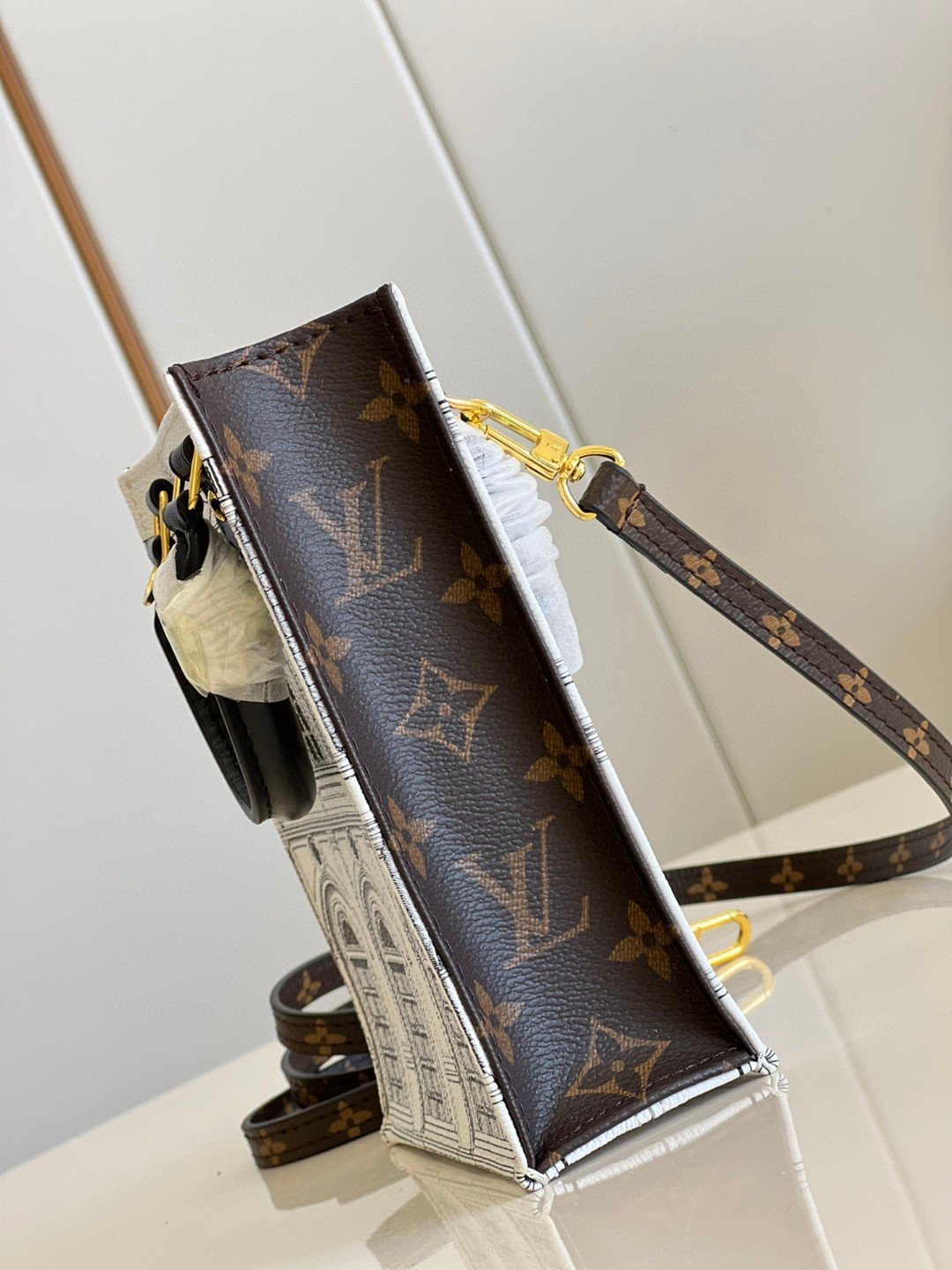 Louis Vuitton MM Tote Bag White For Women, Women’s Handbags, Shoulder Bags And Crossbody Bags 6.7in/17cm LV 
