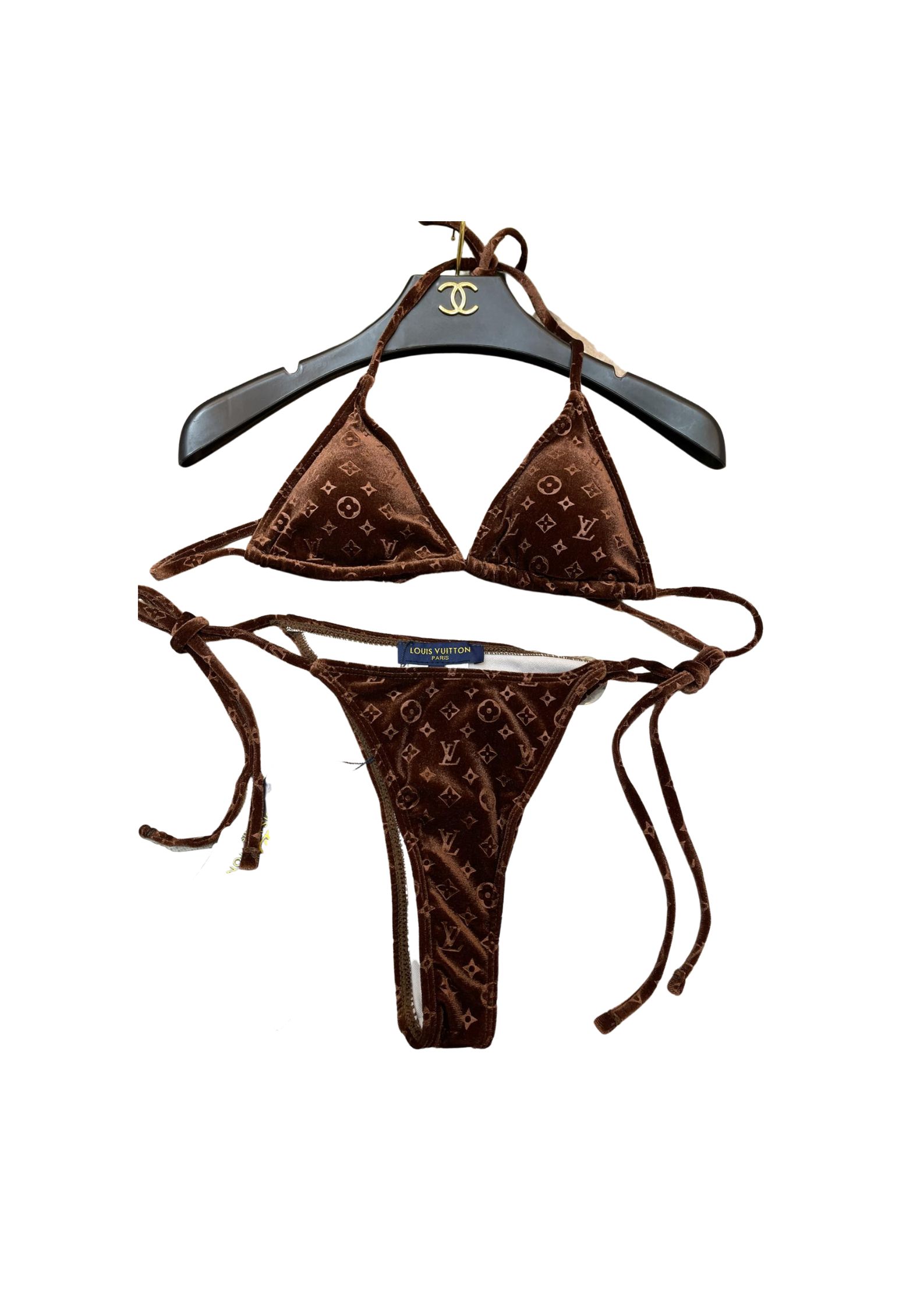 Louis Vuitton Monogram Triangle Swimsuit Brown For Women
