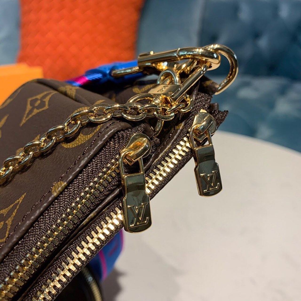 Louis Vuitton Multi Pochette Accessoires Monogram Canvas Blue For Women, Women’s Handbags, Shoulder And Crossbody Bags 9.4in/24cm LV