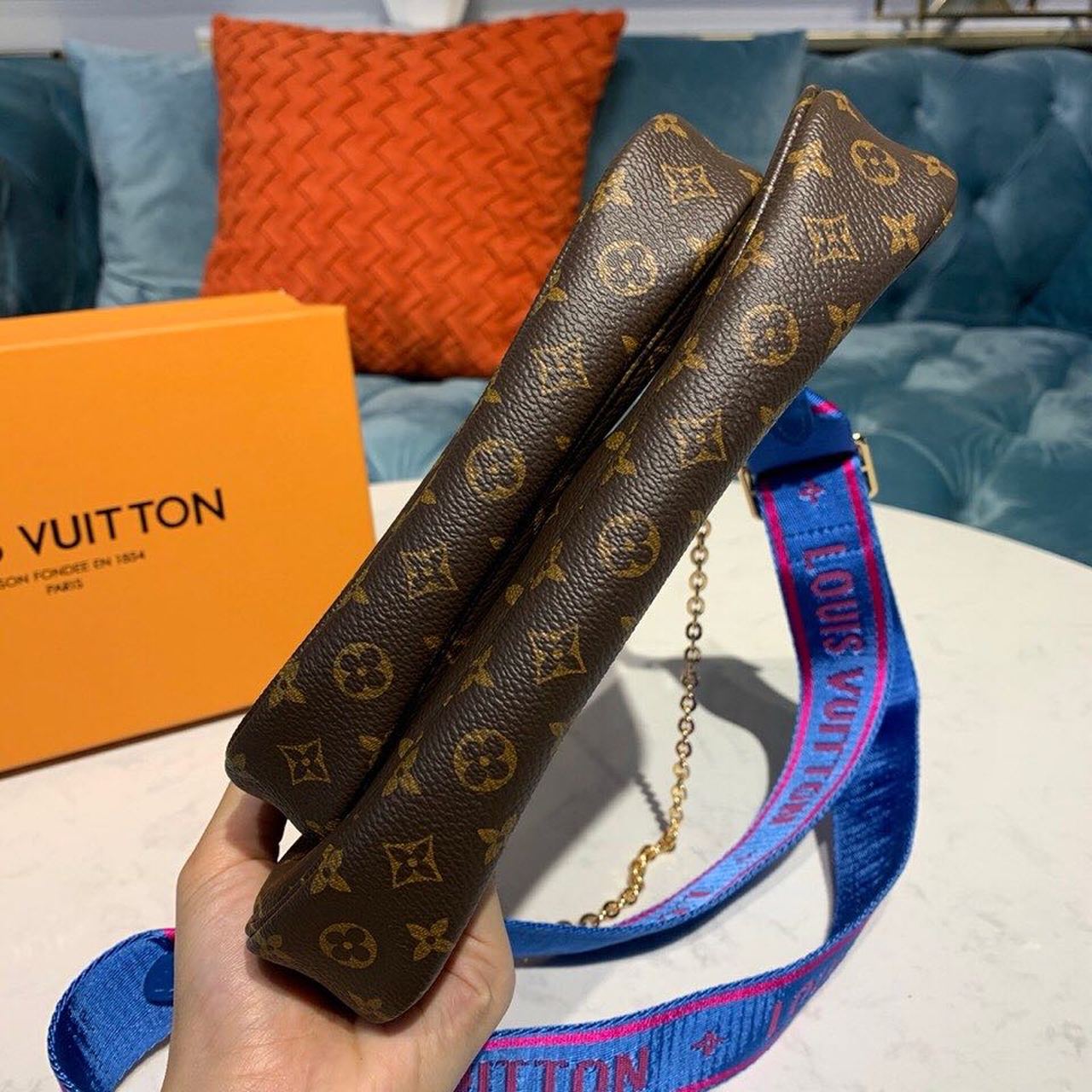 Louis Vuitton Multi Pochette Accessoires Monogram Canvas Blue For Women, Women’s Handbags, Shoulder And Crossbody Bags 9.4in/24cm LV
