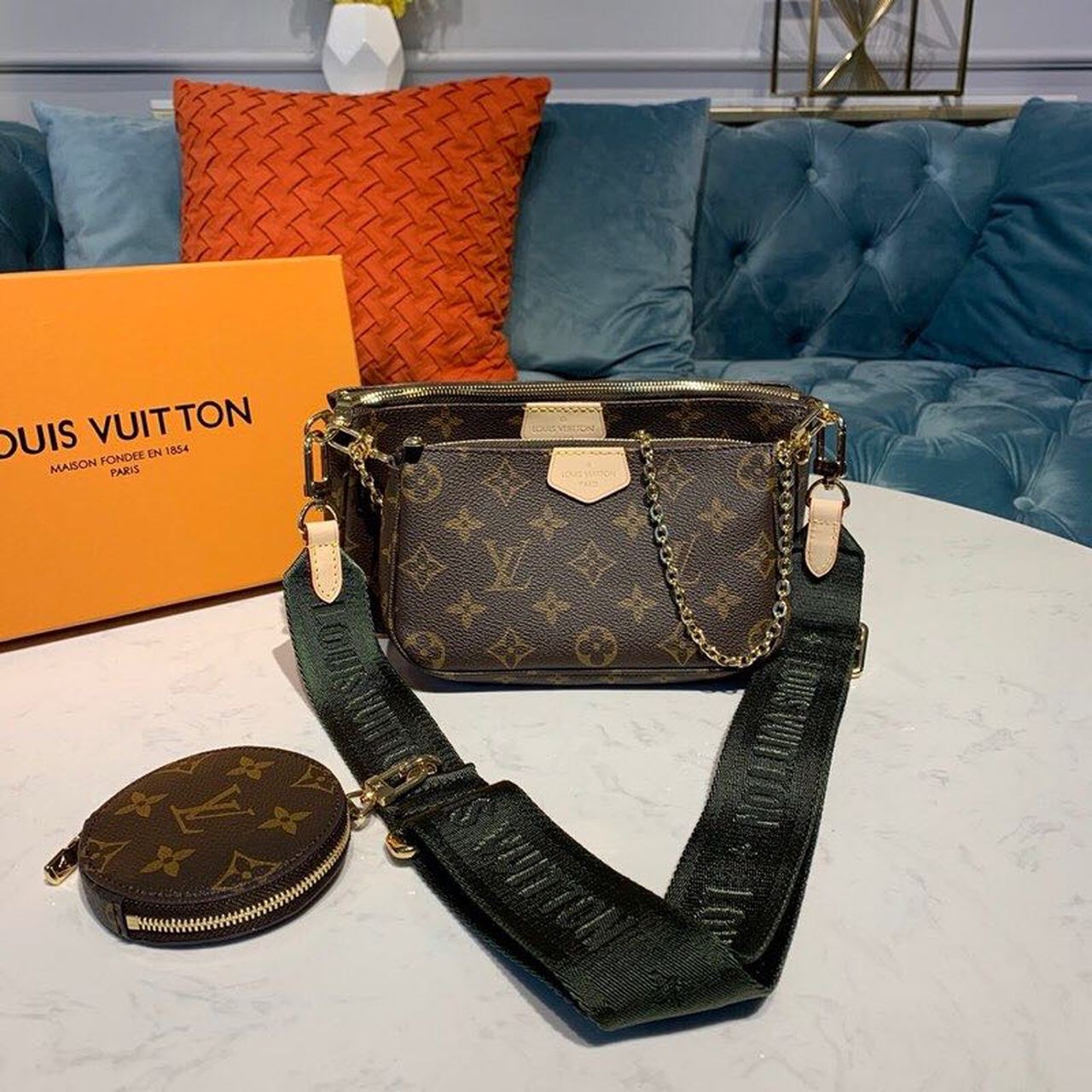 Louis Vuitton Multi Pochette Accessoires Monogram Canvas Khaki For Women, Women’s Handbags, Shoulder And Crossbody Bags 9.4in/24cm