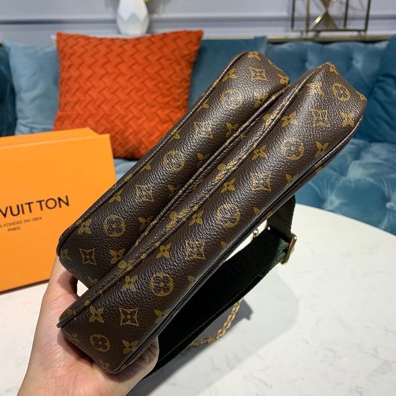 Louis Vuitton Multi Pochette Accessoires Monogram Canvas Khaki For Women, Women’s Handbags, Shoulder And Crossbody Bags 9.4in/24cm