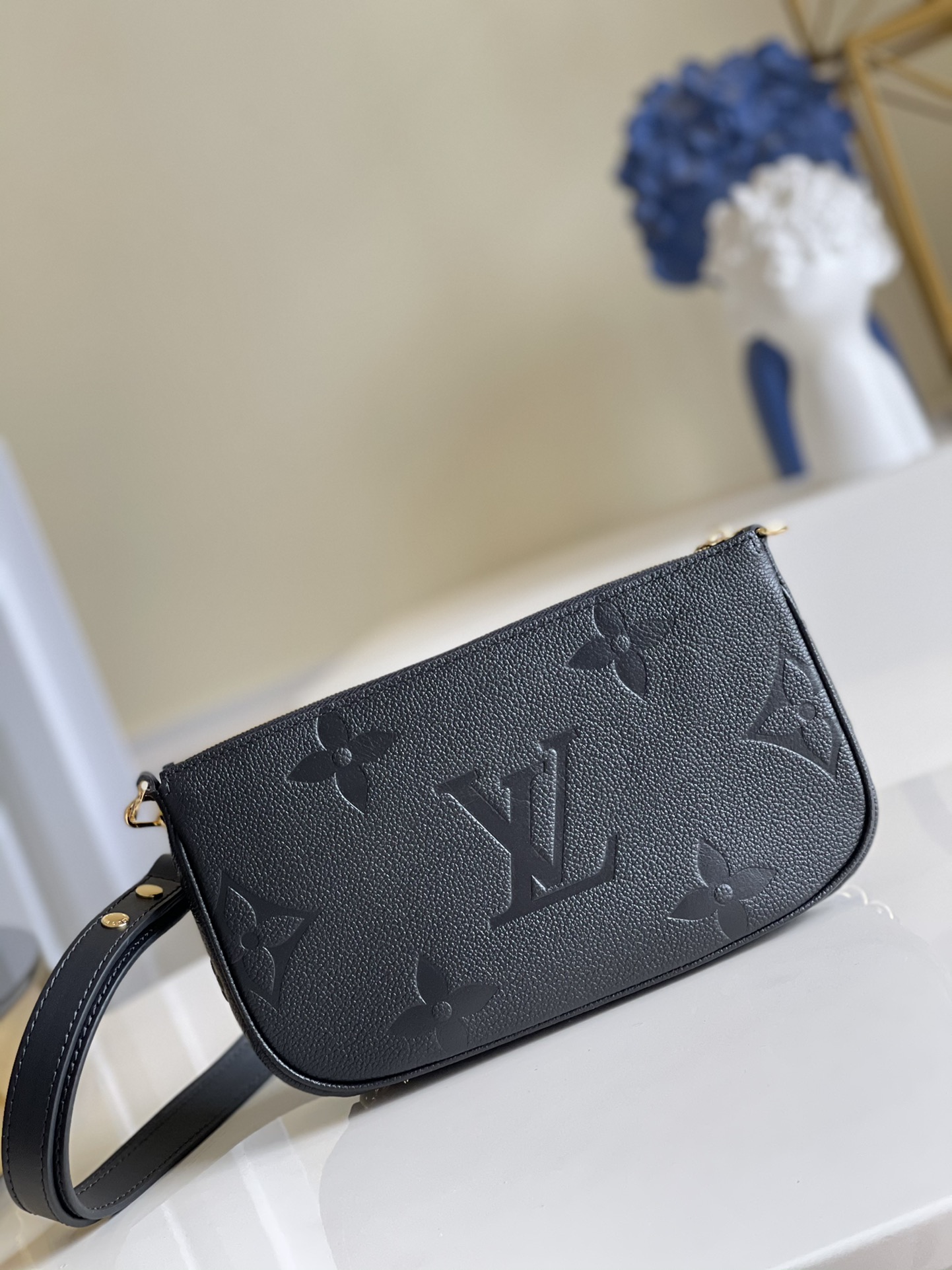 Louis Vuitton Multi Pochette Accessoires Monogram Empreinte Black For Women, Women’s Handbags, Shoulder And Crossbody Bags 9.8in/25cm