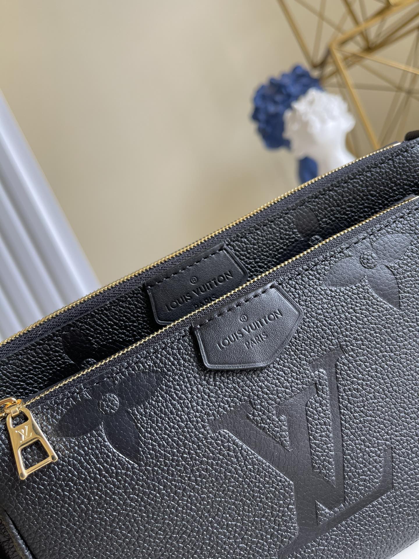 Louis Vuitton Multi Pochette Accessoires Monogram Empreinte Black For Women, Women’s Handbags, Shoulder And Crossbody Bags 9.8in/25cm
