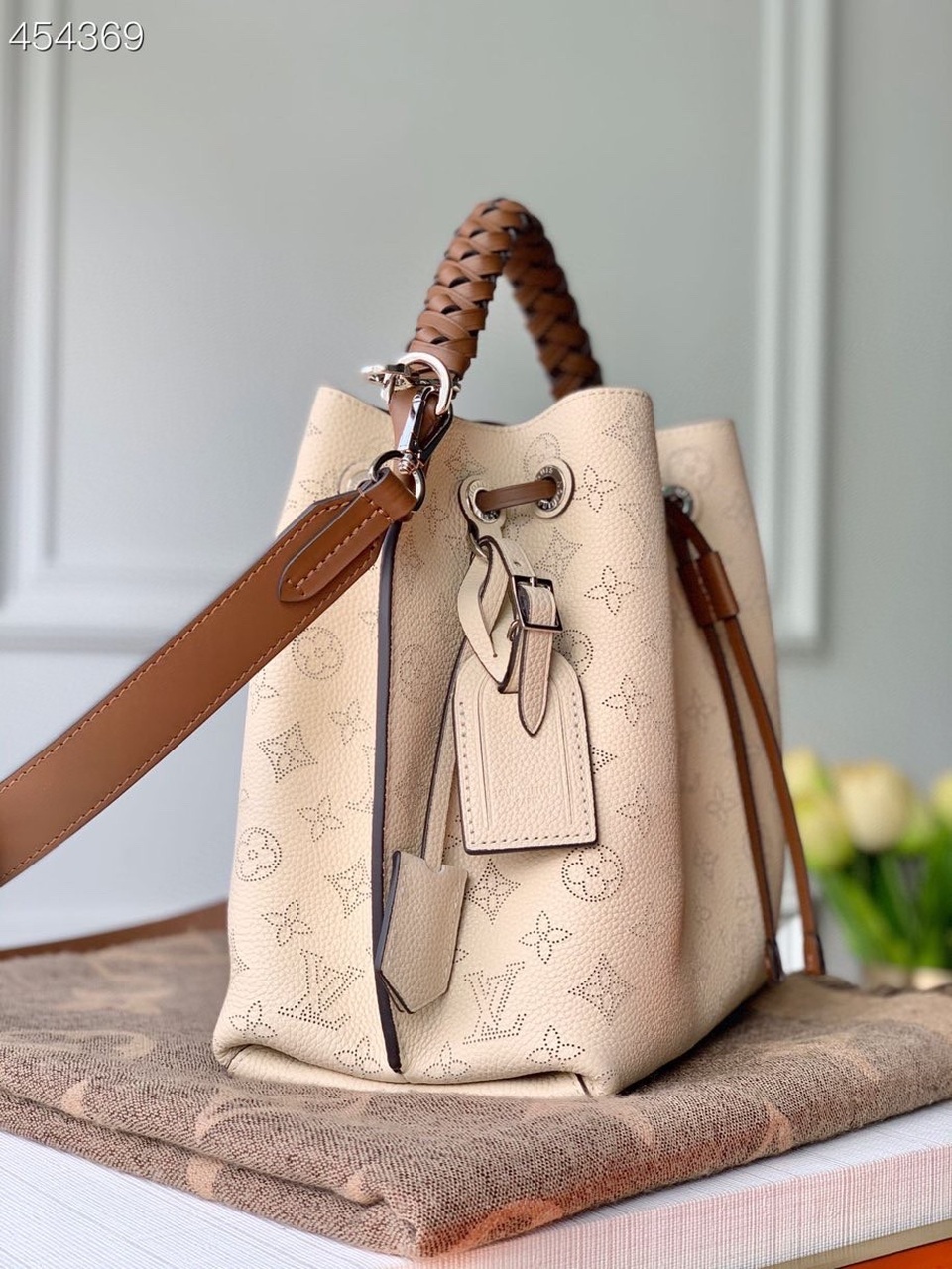 Louis Vuitton Muria Bucket Monogram Motif Beige For Women, Women’s Handbags, Shoulder Bags 9.8in/25cm