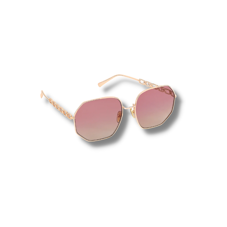 Louis Vuitton MY LV CHAIN ROUND SUNGLASSES for women Pink Gold – Z1651W