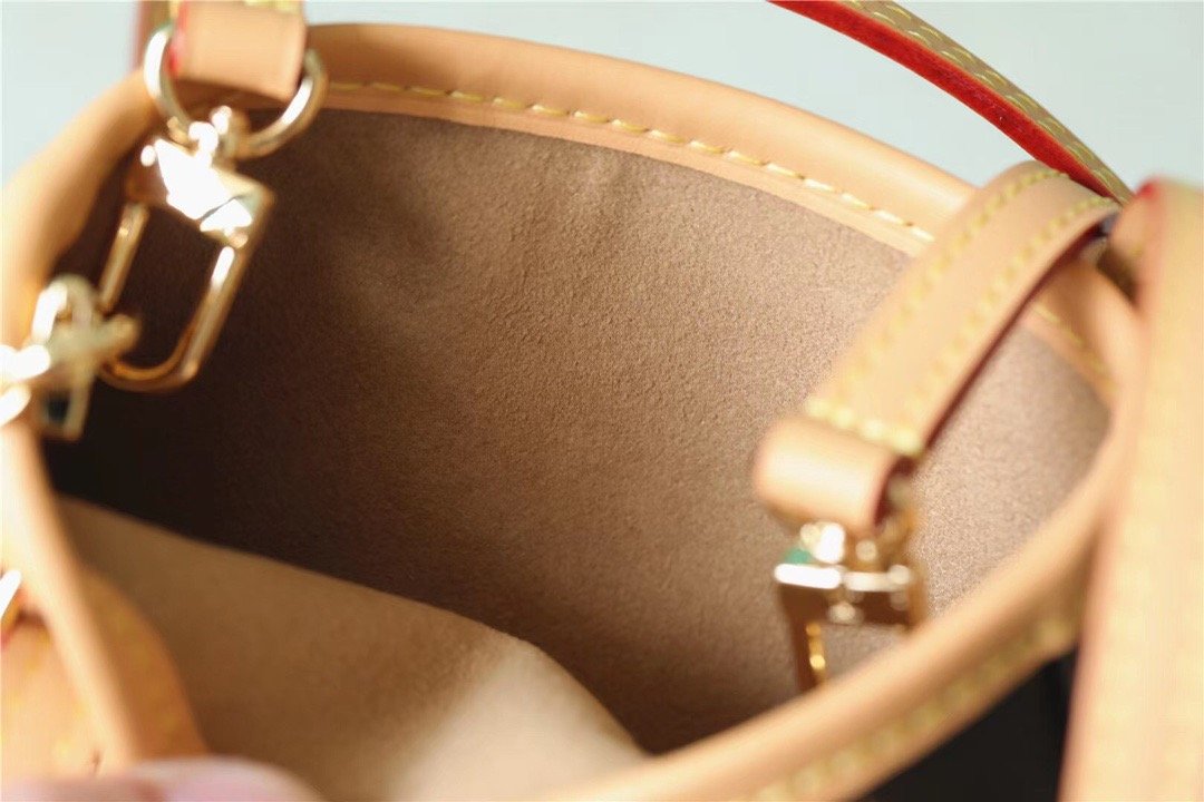 Louis Vuitton Nano Bucket Bag Monogram Canvas Brown For Women Brown 6.7in/17cm LV 