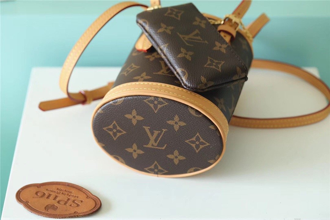 Louis Vuitton Nano Bucket Bag Monogram Canvas Brown For Women Brown 6.7in/17cm LV 