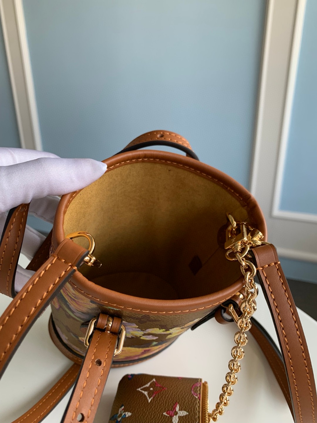 Louis Vuitton Nano Bucket Gold For Women, Women’s Handbags, Shoulder Bags And Crossbody Bags 6.7in/17cm