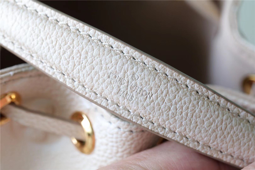 Louis Vuitton Nano Noe Monogram Empreinte Light Beige For Women, Women’s Handbags, Shoulder And Crossbody Bags 6.3in/16cm