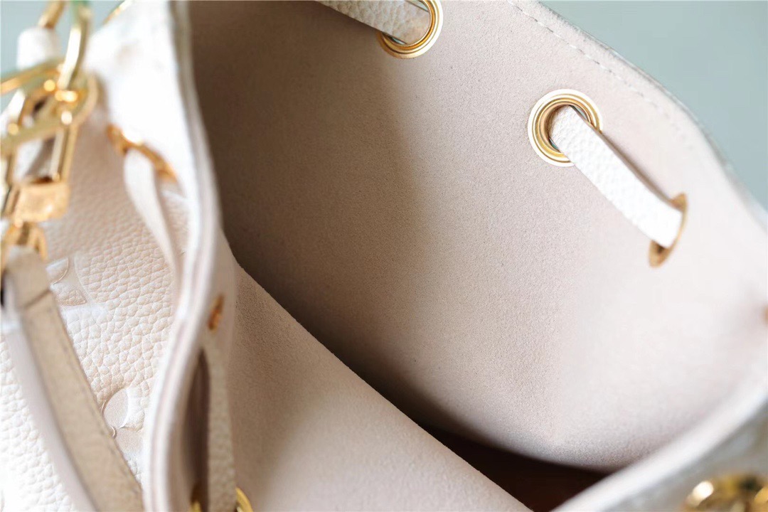 Louis Vuitton Nano Noe Monogram Empreinte Light Beige For Women, Women’s Handbags, Shoulder And Crossbody Bags 6.3in/16cm