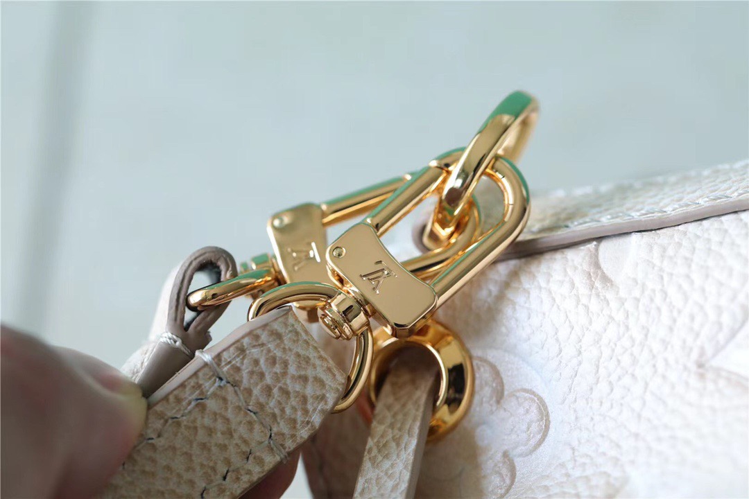 Louis Vuitton Nano Noe Monogram Empreinte Light Beige For Women, Women’s Handbags, Shoulder And Crossbody Bags 6.3in/16cm
