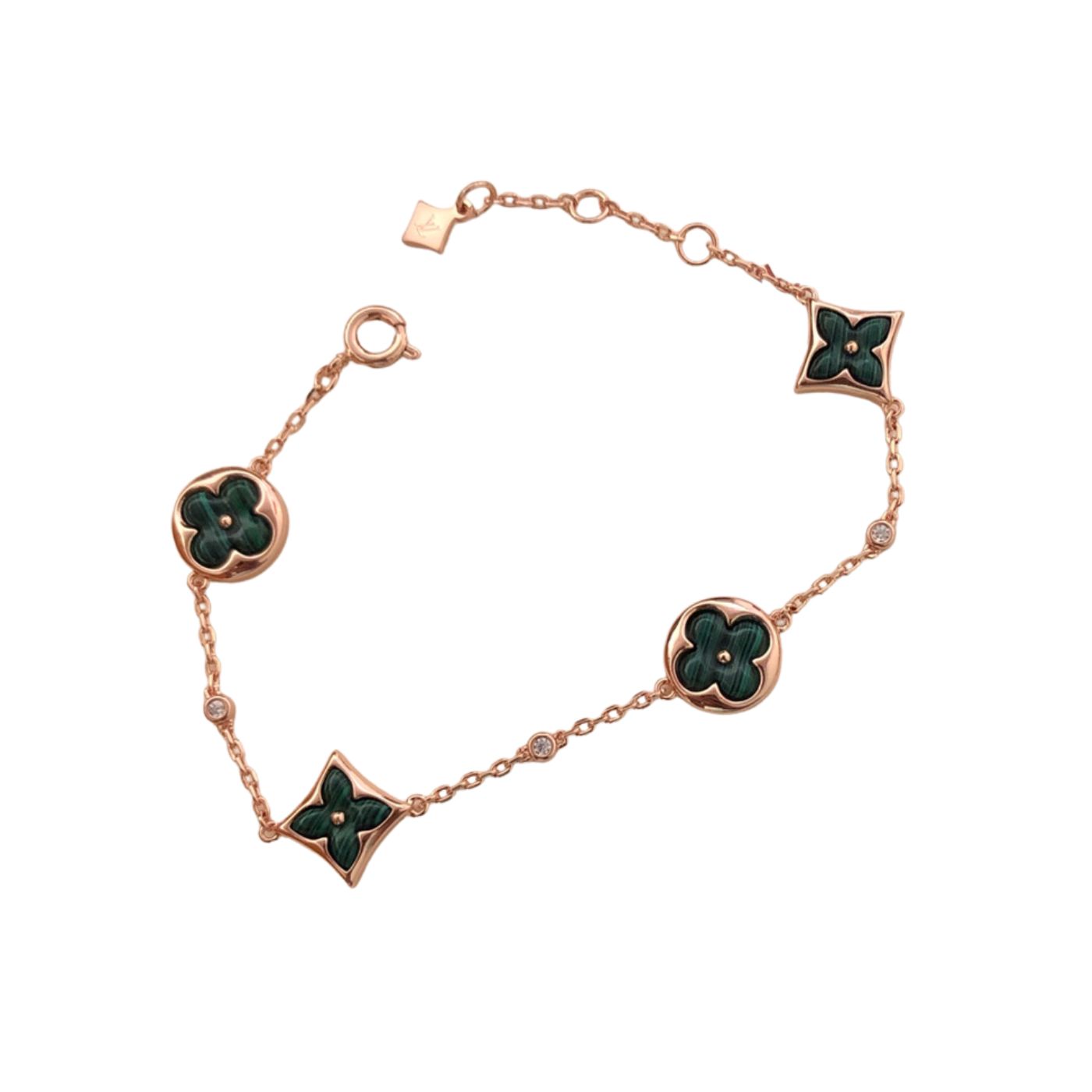 Louis Vuitton Natural Malachite Bracelet Green For Women