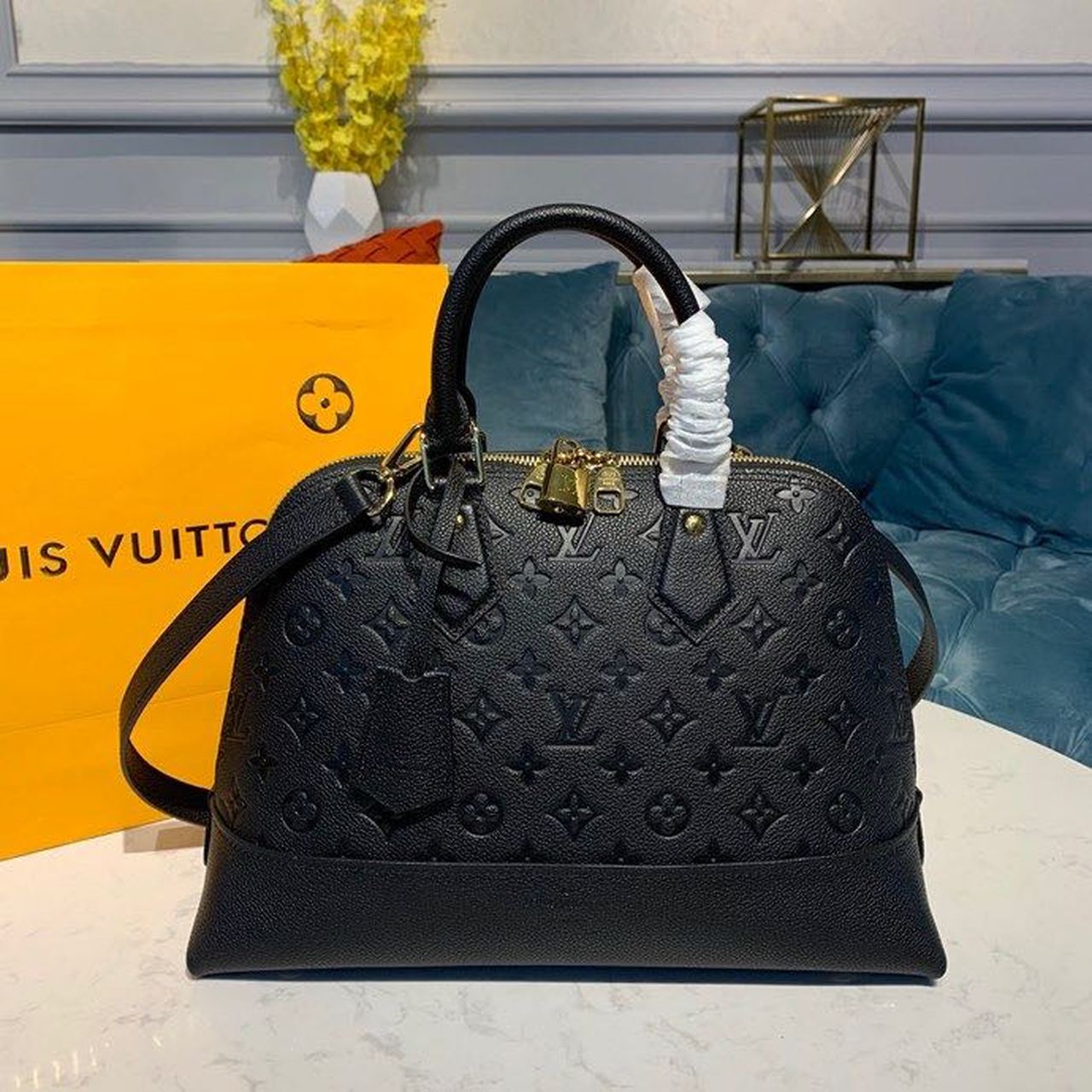 Louis Vuitton Neo Alma Bag 32cm Monogram Empreinte Canvas Spring/Summer Collection, Black