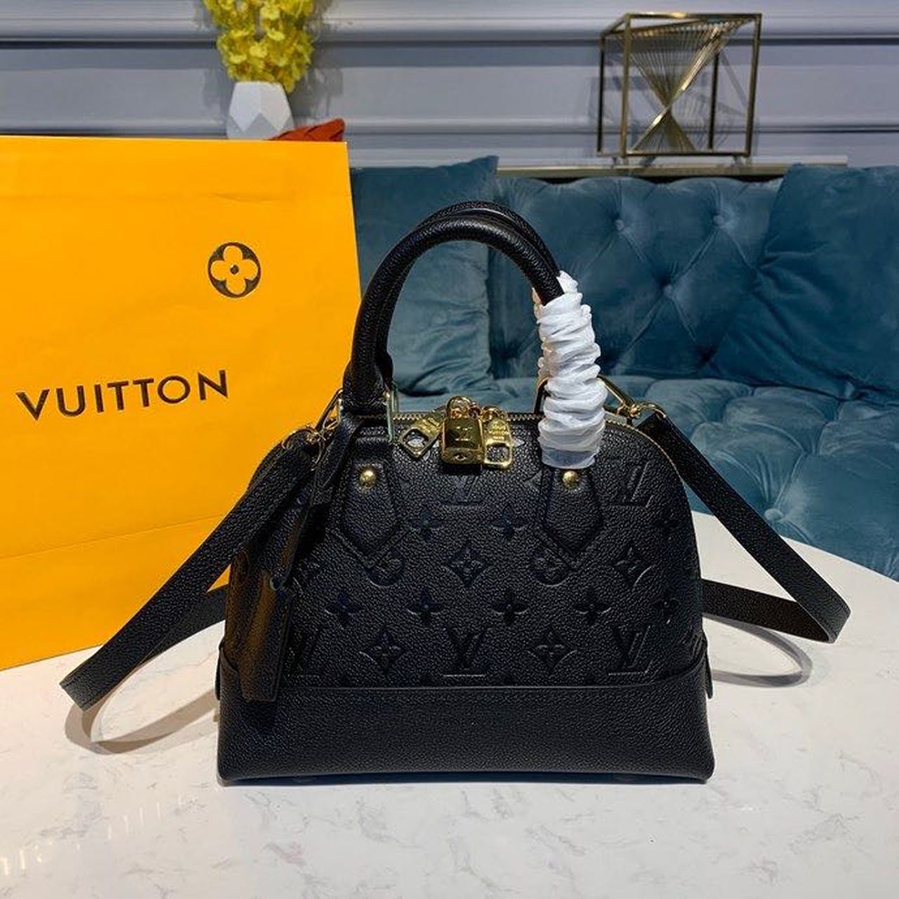 Louis Vuitton Neo Alma BB Monogram Empreinte Canvas Black For Women, Women’s Handbags, Shoulder And Crossbody Bags 9.8in/25cm